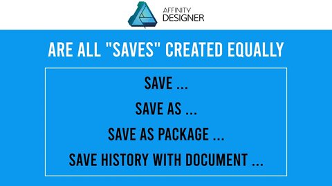 Save your Document Correctly - Affinity Designer