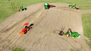 Moving A Mountain! 5 Compact Tractors Tackle Huge Mound!