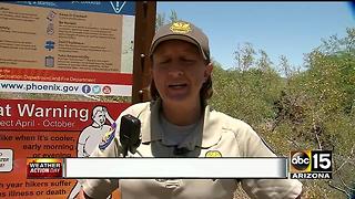 Hikers take to the trails in hot weather