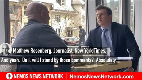 NYT Reporter tells O’Keefe he “Absolutely” stands by comments made on undercover video