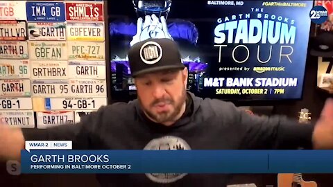 Christian Schaffer sits down with country music legend Garth Brooks who is coming to M&T Bank Stadium for a live concert in October