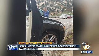 Valley Center crash victim searching for her roadside 'angel'