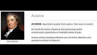 What is Avarice?