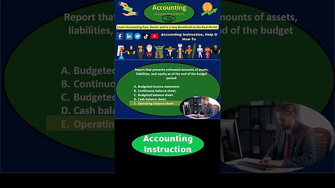 Master Budget Multiple choice 11