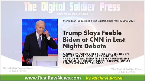 Trump Slays Feeble Fake Joe Biden at Last Night's CNN Debate.
