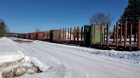 A Train Before The Ski Jumps, It Was Perfect Timing Today! #trains #trainvideo | Jason Asselin