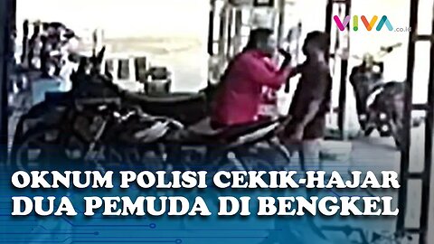 AROGAN! Polisi Cekik dan HAJAR Dua Pemuda Gegara Masalah Sepele