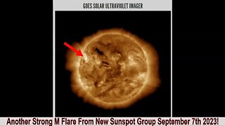 Another Strong M Flare From New Sunspot Group September 7th 2023!