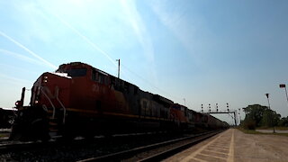 Manifest Train 492 Eastbound On Strathroy Sub With CN 2314, CN 5731 & CN 8931 Locomotives TRACK SIDE