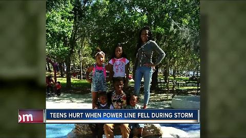 Teens hurt when power line fell during storm