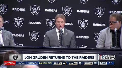 Jon Gruden introduced as Raiders coach