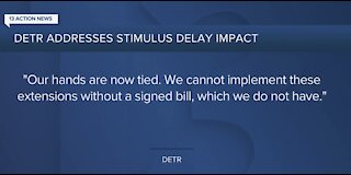 DETR talks about delay of stimulus bill