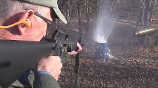 Colt M16 A1 vs Water Barrel