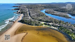 The Captivating Dance of Land and Sea: A Day at Betka River Mouth 4k by drone