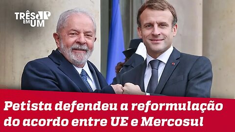 Lula tem encontro com Macron no palácio presidencial de Paris