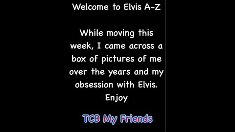 Elvis A-Z- My Elvis Journey