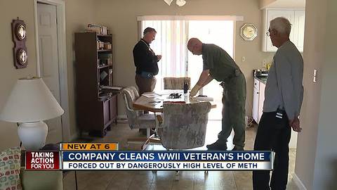 Company cleans WWII veteran's home