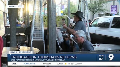 "Troubadour Thursday" set to return April 1st in Downtown Tucson