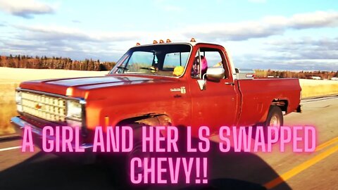 Reveal Time. Teenager Girl's LS Swapped 1980 Chevy C20
