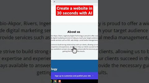 Create Full website in 30seconds using AI