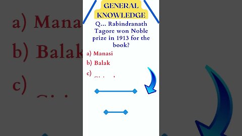 Rabindranath tagore won Noble prize for the book ? #gk #indiagk #shareandlearn