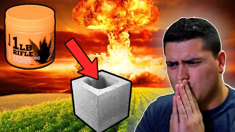 We Put an Exploding Target inside a Solid Block of Concrete!!!