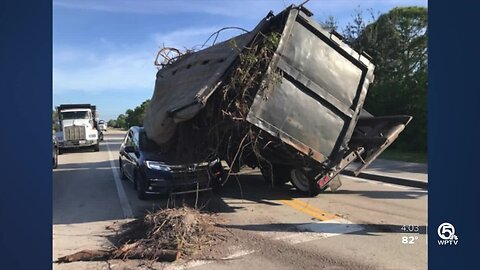 Dumpster crashes onto SUV with child inside in Port St. Lucie