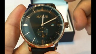 Mayur Watches Black & Gold wristwatch from the Regal collection