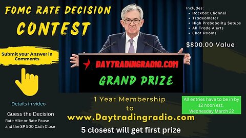 FOMC Contest for 1 Year Membership to DayTradingRadio $800.00 Value