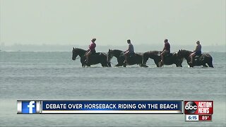 Debate over horseback riding on beach