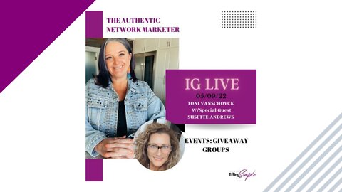 Utilizing Giveaway Groups with Susette Andrews // IG Lives