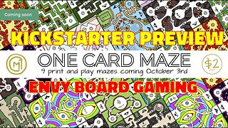 One Card Maze Kickstarter Preview!