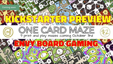 One Card Maze Kickstarter Preview!