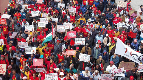 National shutdown: Cosatu, Saftu workers march in Cape Town