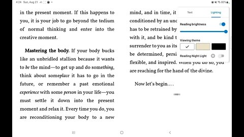 .EPUB format Tablet mode.