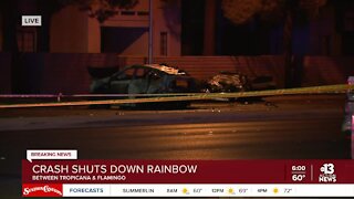 Crash shuts down Rainbow Blvd