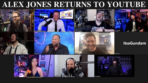 ALEX JONES RETURNS TO YOUTUBE in Roundtable Discussion w/ Video Game YouTubers—Feat. Geeks + Gamers, Salty Cracker, and More! (Hilarious, Yet Relevant—Includes Trump Talk!)
