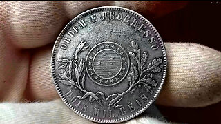Raríssima moeda de 2000 Reis de 1897 da Antiga Republica