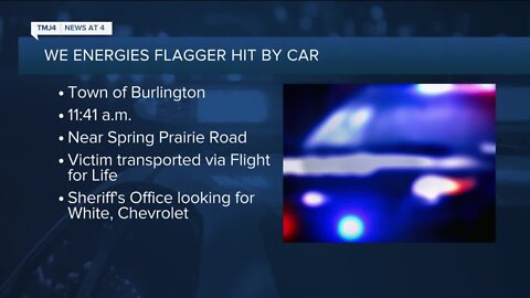 We Energies flagger hit by car