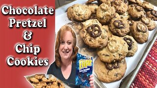 CHOCOLATE PRETZEL & CHIP COOKIES RECIPE | Sweet & Salty Cookie Recipe | Bake with Me Cookies