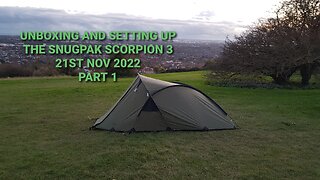 Setting up the ground sheet for the Snupak scorpion 3 tent 21st Nov 2022