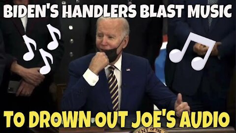 Biden’s Handlers Immediately CUT OFF HIS AUDIO & Start Blasting Music when Joe Strays off Script
