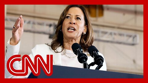 See Harris' reaction to hecklers interrupting her speech