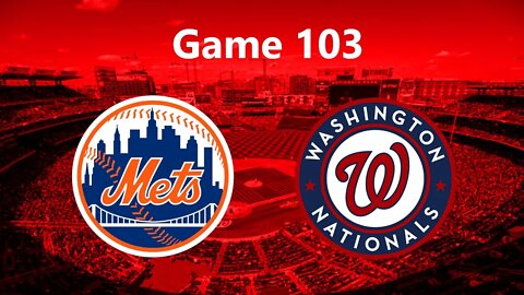 DeGrom Returns: Mets vs Nationals Game 103