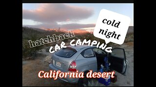 car camping california desert cold night