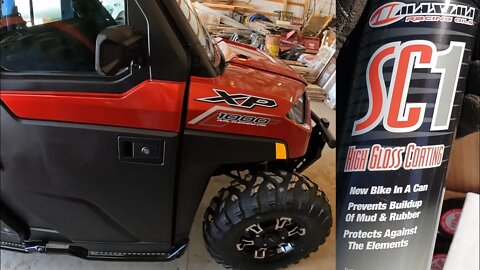 Applying SC1 high gloss coating to 2022 Polaris Ranger Northstar Ultimate before and after