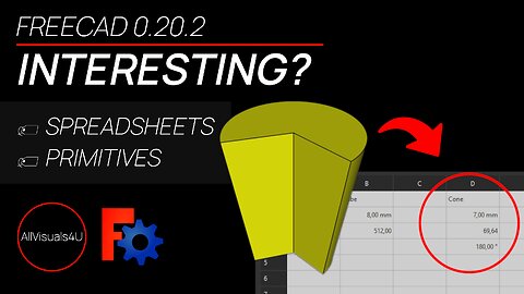 📇 Primitives And Spreadsheets - FreeCAD Parts - FreeCAD Spreadsheet Tutorial