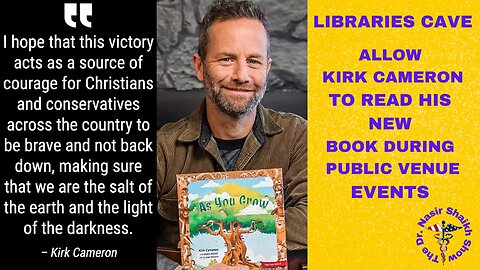 KIRK CAMERON Fights for His 1A Rights- Indianapolis Library Backs Down- Allows Book Reading Session.