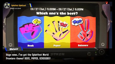 Splatoon 3 - Splatfest World Premiere Announcement: Rock vs. Paper vs. Scissors