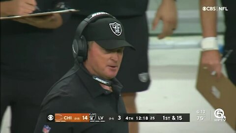 Jon Gruden resigns as head coach of the Raiders
